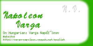 napoleon varga business card